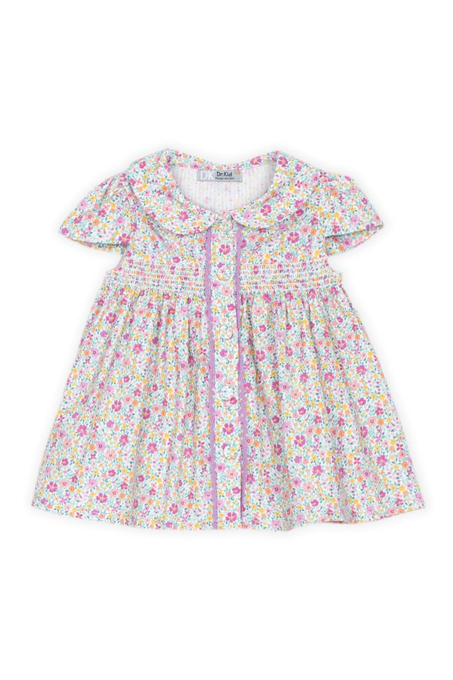 DK: Lilac Button Floral Dress