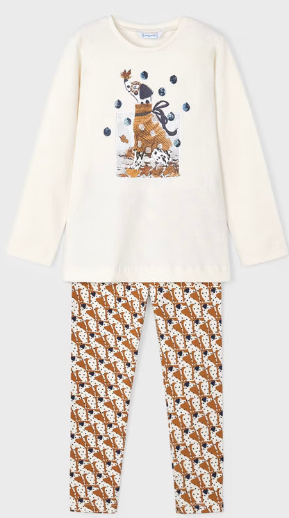 MAYORAL: SHIRT AND LEGGINGS SET
