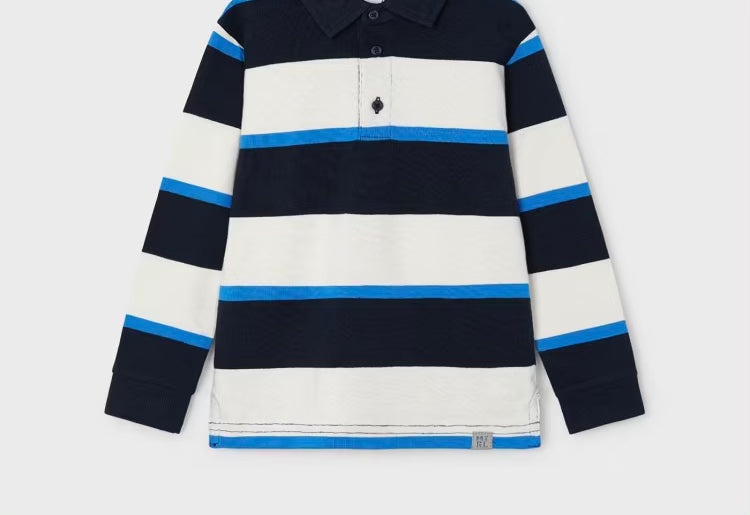 MAYORAL: l/s stripes polo