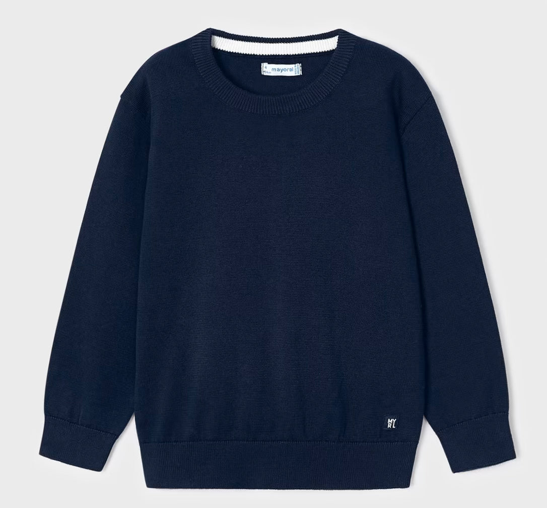 MAYORAL: 323 Basic cotton jumper w/ round