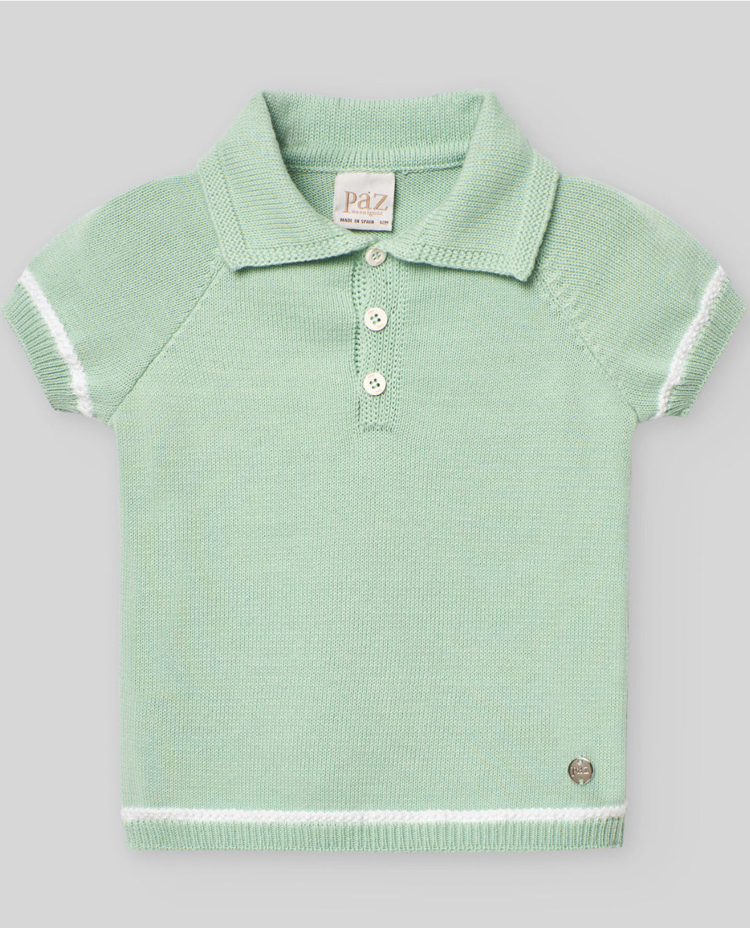 PAZ RODRIGUEZ: “ESENCIAL” Agave Green Boys Knit Polo