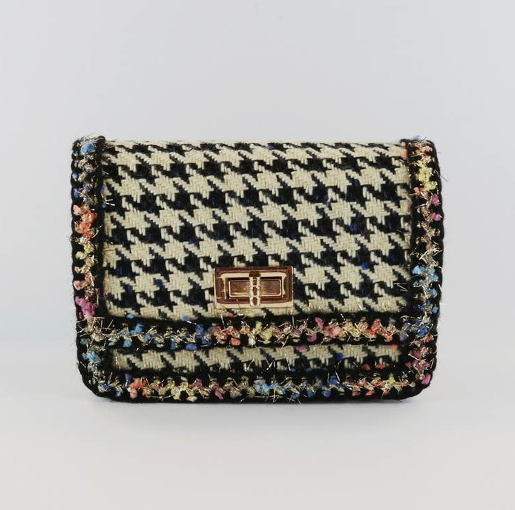 DOE A DEER : PEARL TRIM TWEED PURSE
