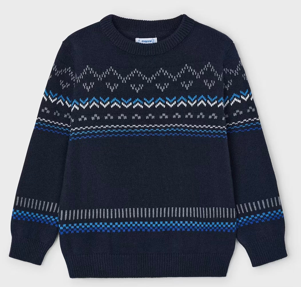 MAYORAL : Boys Blue Knit Sweater
