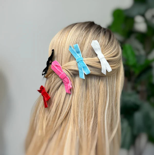 ELLISON + YOUNG : ADORABLE VELVET BOW HAIR CLIP