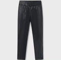 MAYORAL : GIRLS BLACK LEATHER LEGGINGS