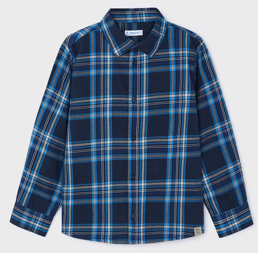 MAYORAL: l/s checked shirt