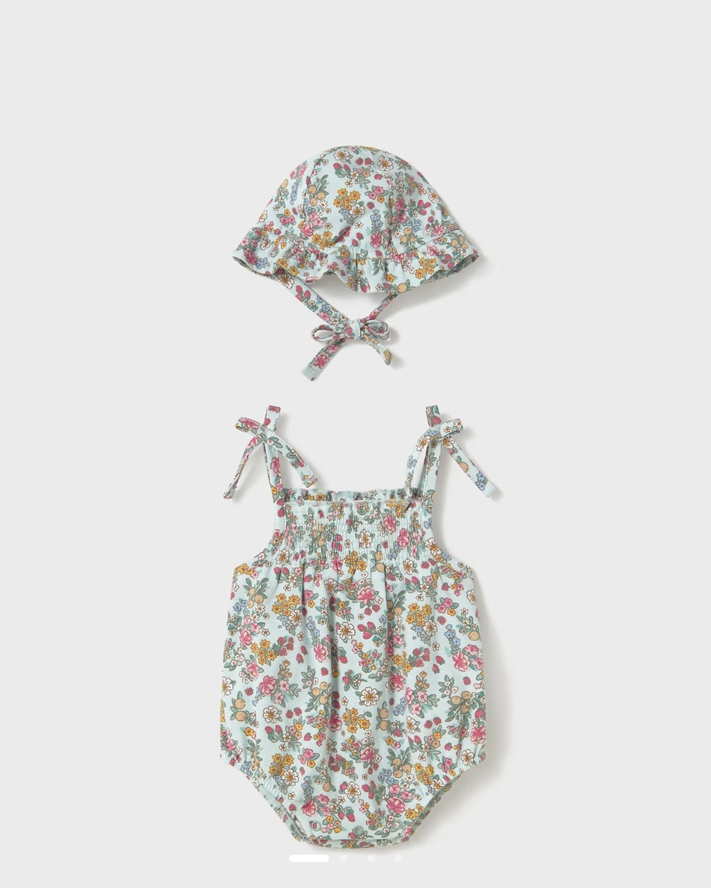MAYORAL: BLUE FLORAL ROMPER