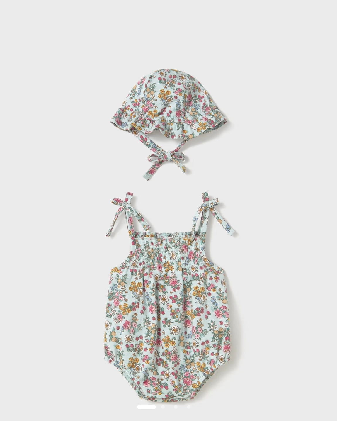 MAYORAL: BLUE FLORAL ROMPER