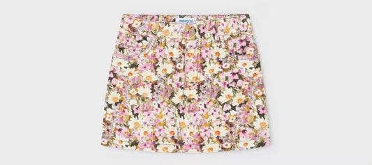 MAYORAL: FLORAL CORD SKIRT