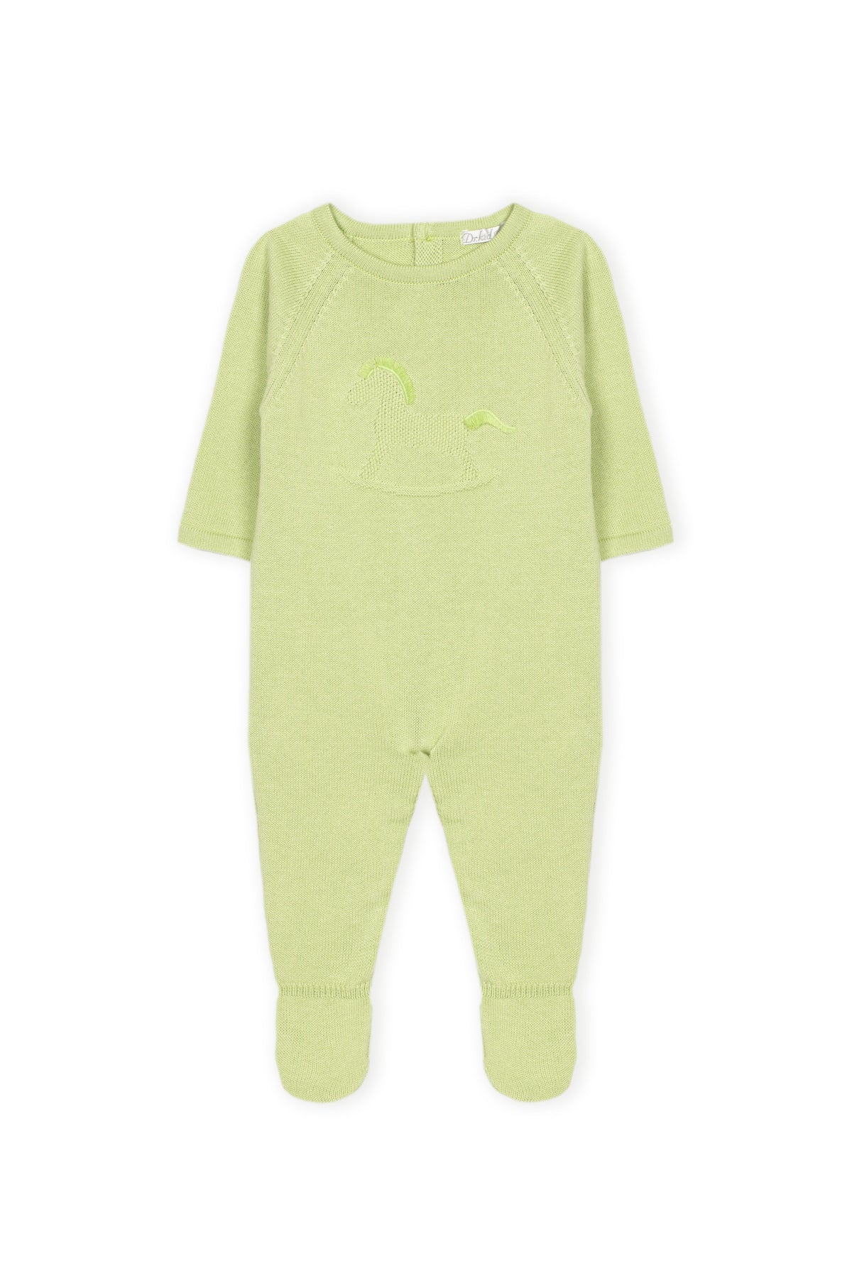 Dr. Kid : Romper W/feet in Sweater Knit - Horse