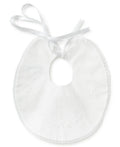 KISSY KISSY: White Infant Girls Baptismal Bib
