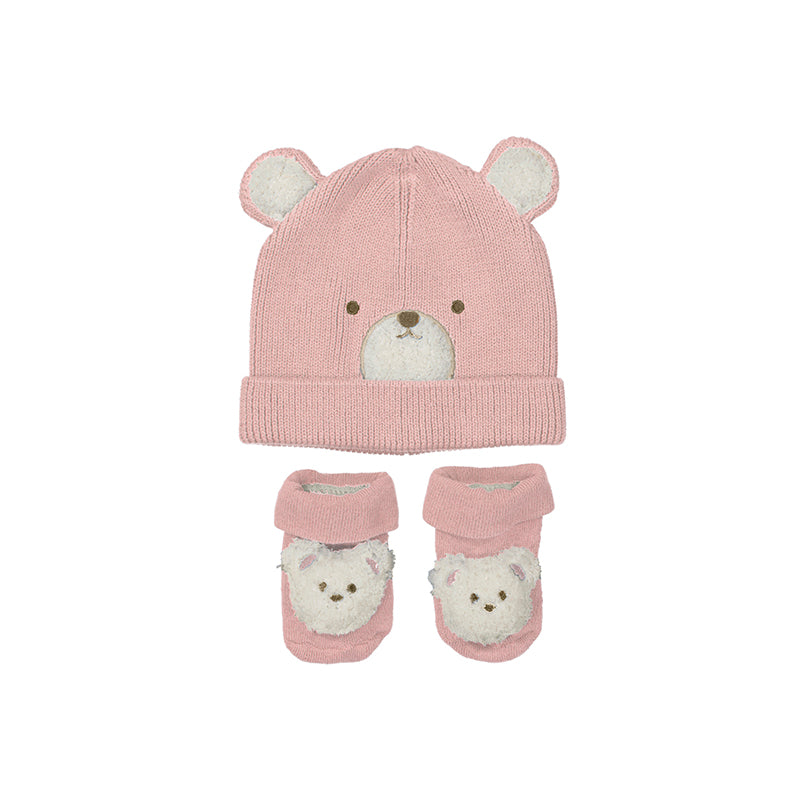 Mayoral Bear beanie & socks set