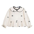 Mayoral : Embroidered blouse bows