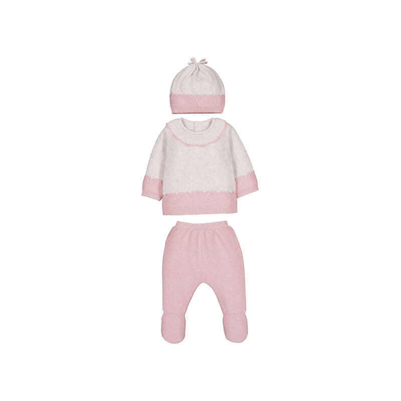 Mayoral : footed pants and hat set