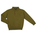 Mayoral Khaki Green Long Sleeve Polo Sweater