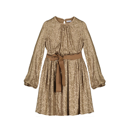 Mayoral: girls shimmer long sleeve dress