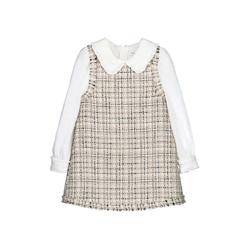 Abel & Lula : Tweed pinafore dress