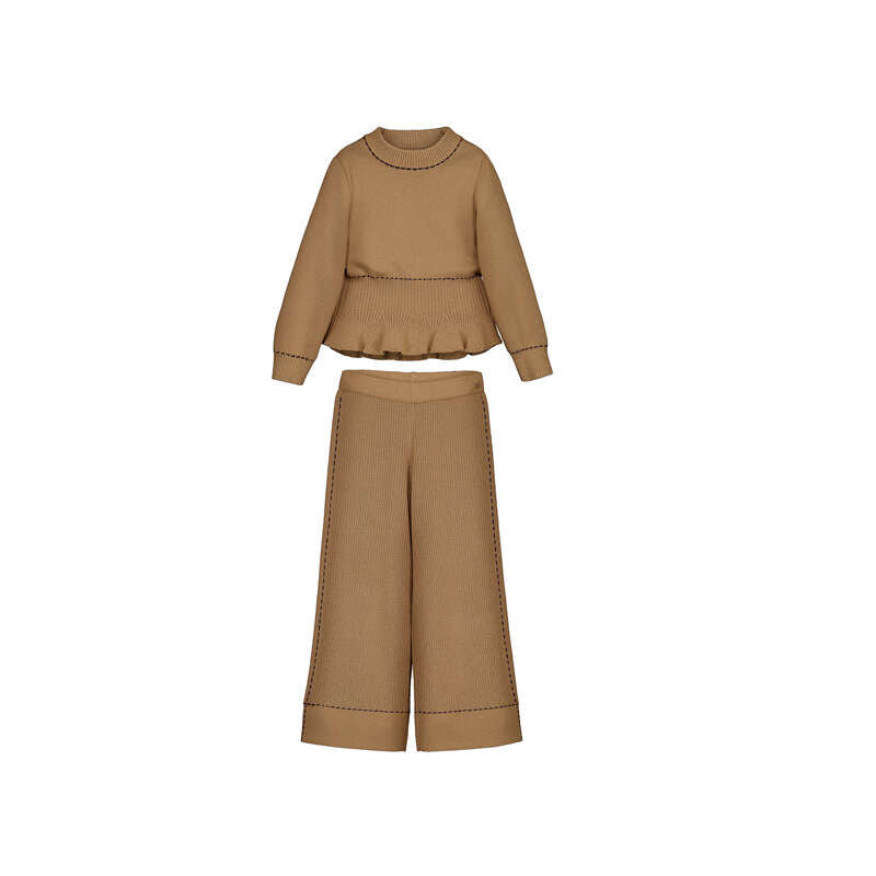 Abel & Lula : Long knit trousers set