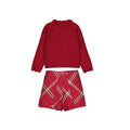 Abel & Lula : Plaid shorts set