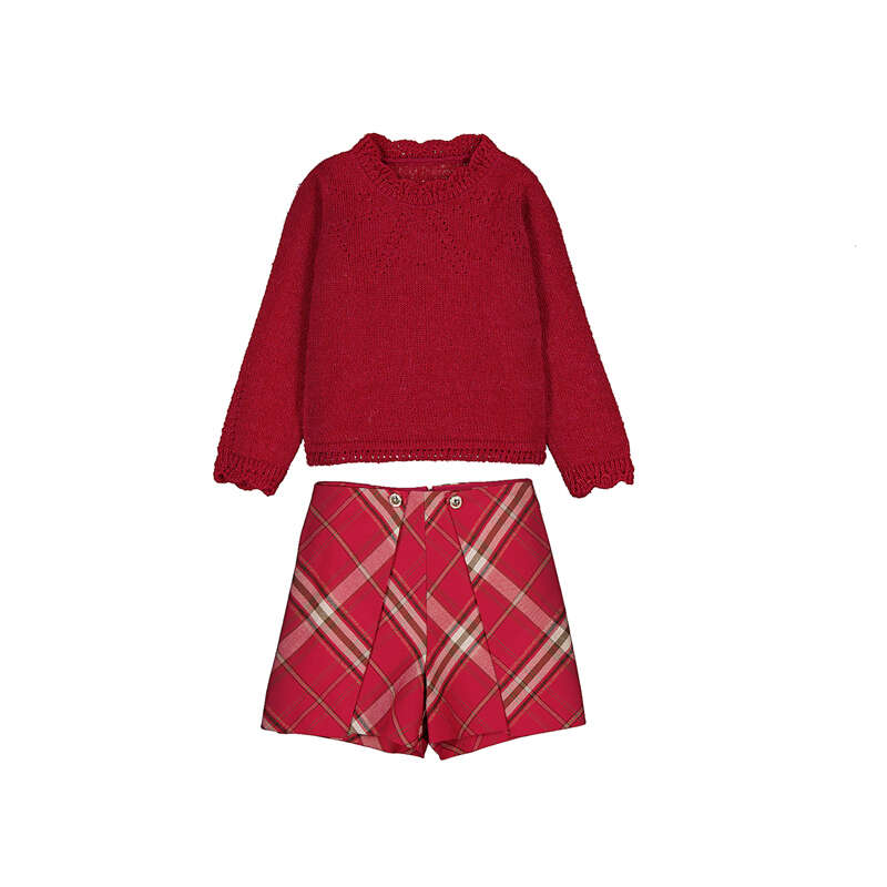 Abel & Lula : Plaid shorts set