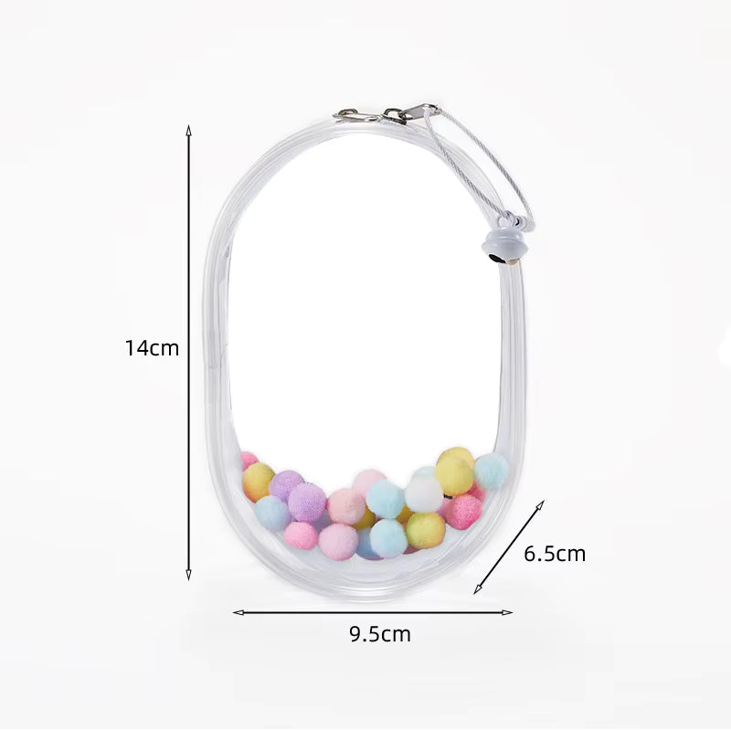 Bag Keychain PVC Transparent Zipper Storage