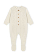 Dr. Kid : Romper W/Feet in Sweater Knit - Teddy