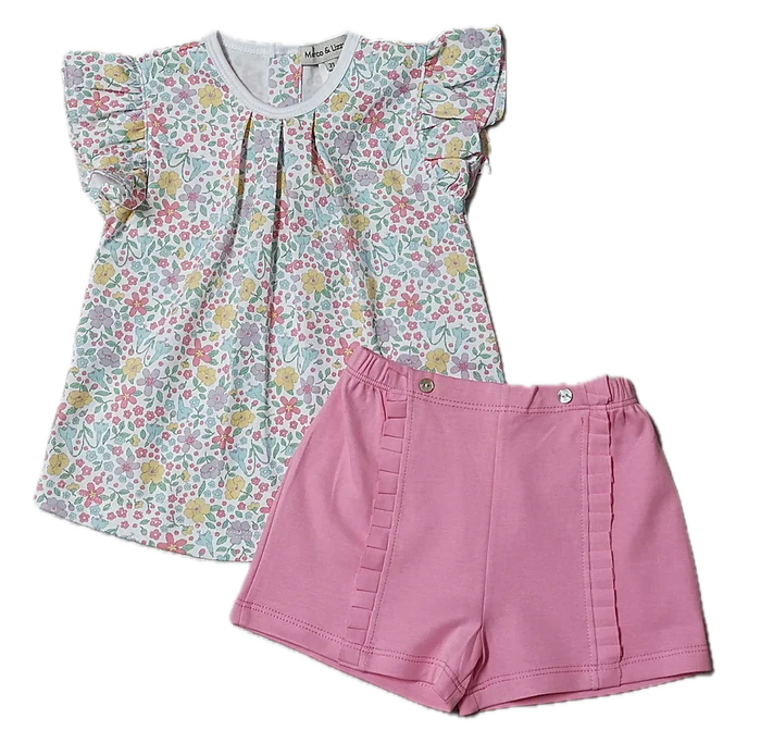 Marco & Lizzy 2 PC SHORT SET SPRING MEADOWS COLLECTION