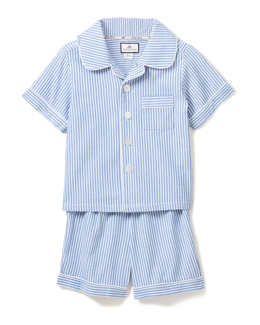 Blue Striped Short Set