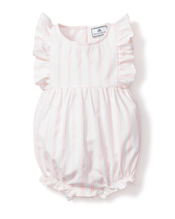 PETITE PLUME : Pink Striped Bubble Romper
