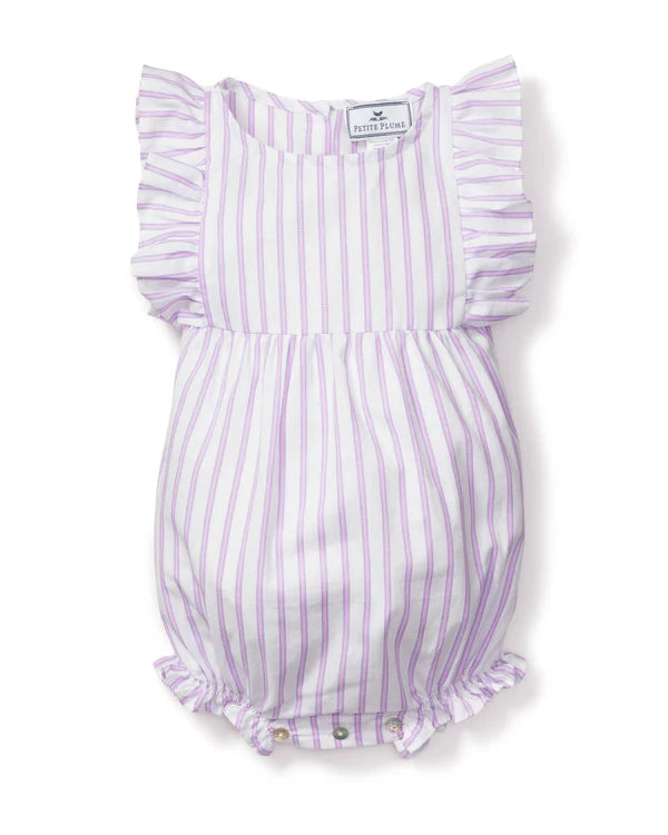 Lilac Striped Bubble Romper