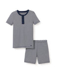 Navy Blue Striped Short Set PJ