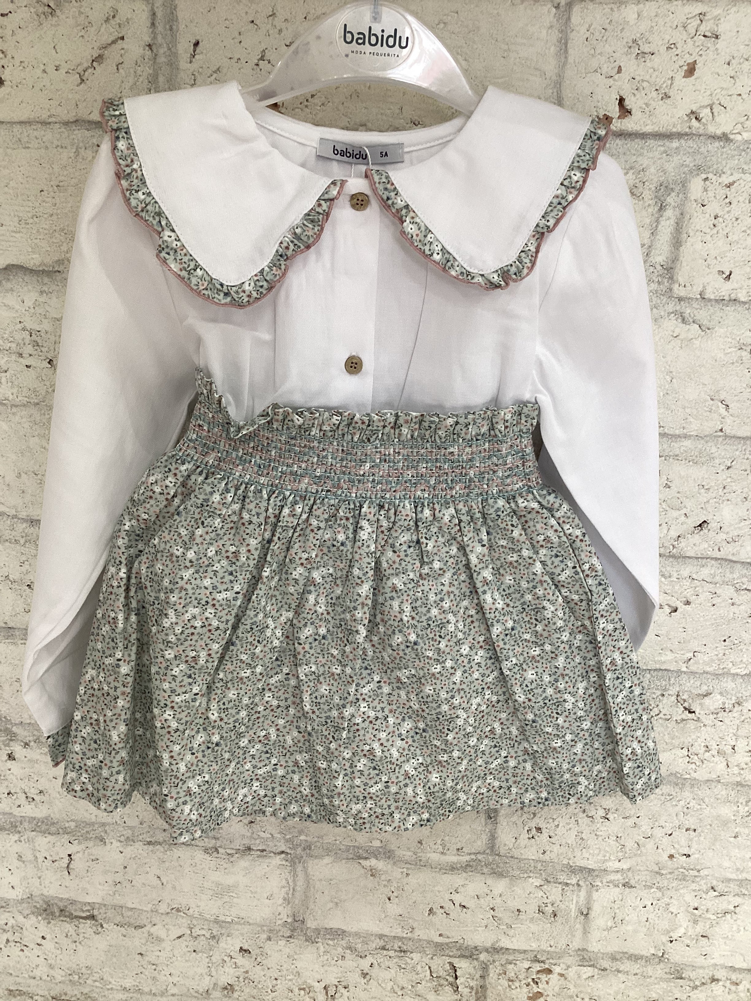 BABIDU: 100% COTTON WOVEN GIRLS 2 PCS SKIRT SET