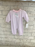 PETIT AMI & ZUBELS: Pastel Pony Pink Footless Romper