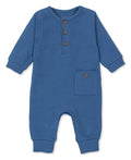 KISSY KISSY : SOLID BLUE PLAYSUIT