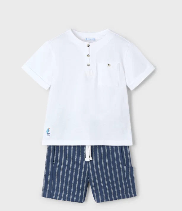 MAYORAL: Boys Blue Striped set