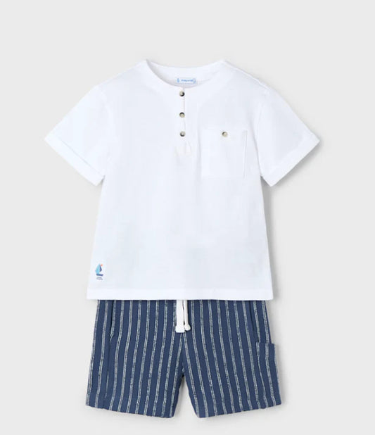 MAYORAL: Boys Blue Striped set