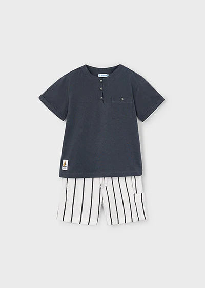 MAYORAL: BOYS STRIPED SHORT SET