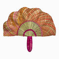 CORO CORA: Toquilla Frilly Hand Fan-Sunset