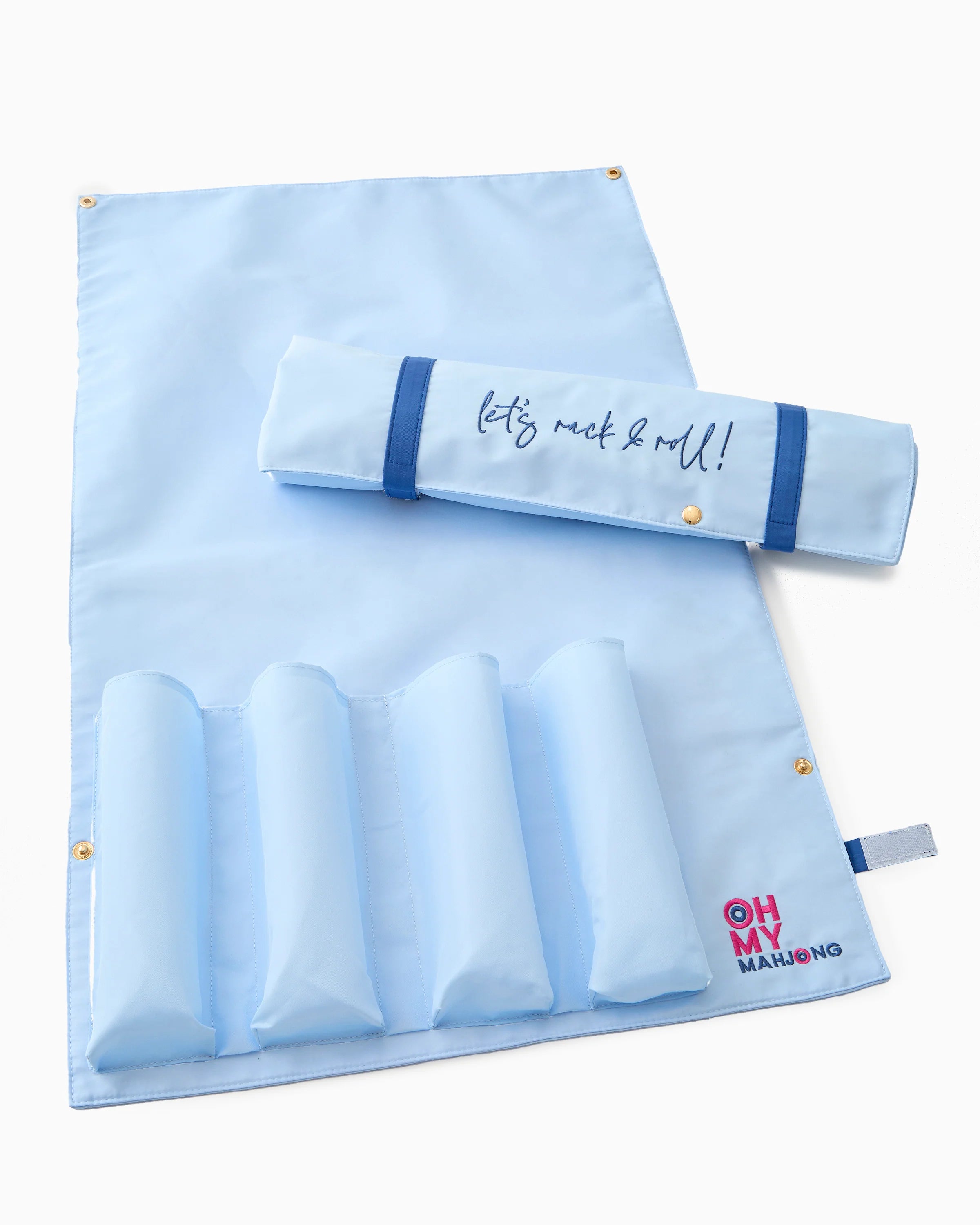 OH MY MAHJONG: Light Blue Let’s Rack & Roll Bag