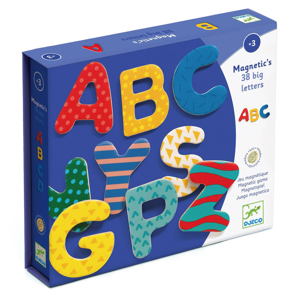 DJECO: Wooden Magnets 38 Big Letters