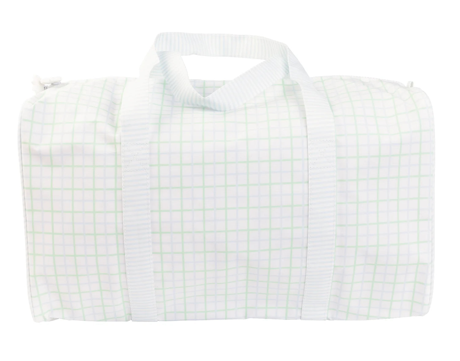 APPLE OF MY ISLA: The Duffle Bag-Blue/Green Windowpane