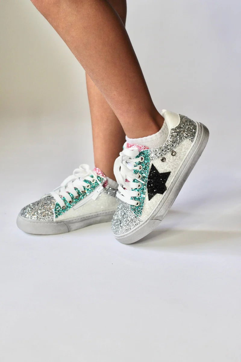 LOLA & THE BOYS: STAR GIRL GLITTER SNEAKERS
