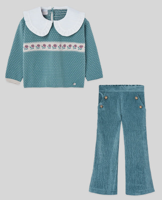 PAZ: KNIT INFANT SWEATER SET