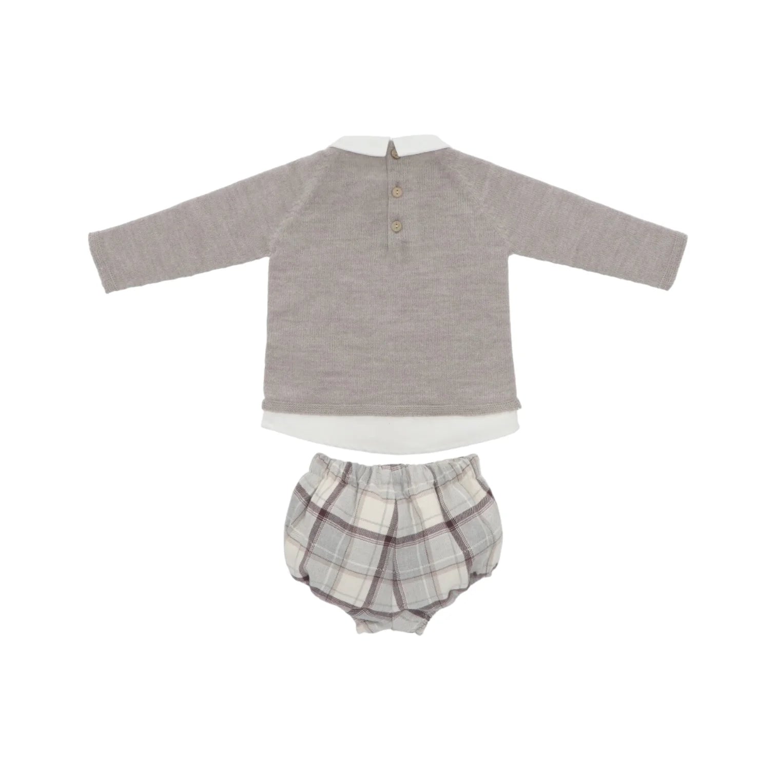 MARTIN ARANDA: Set sweater & shorts w/ straps