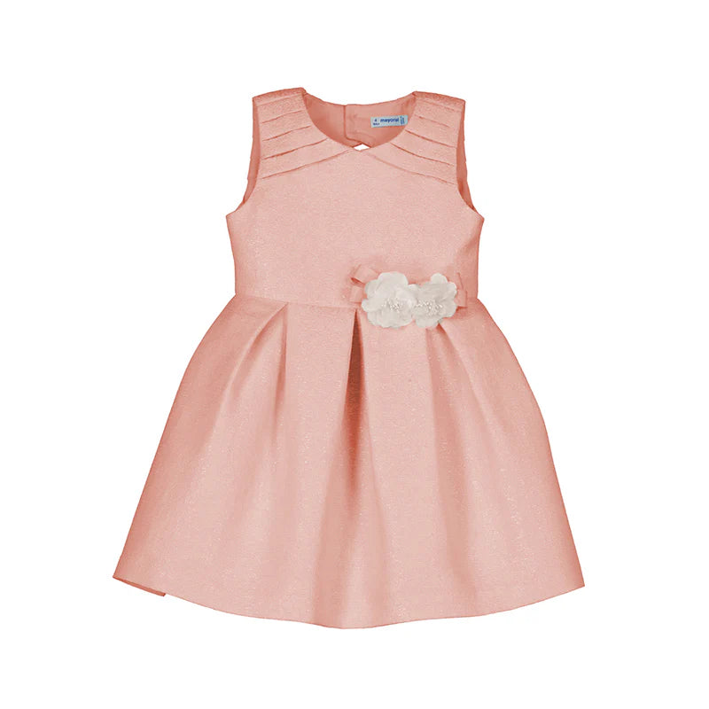 MAYORAL : GIRLS PINK SHIMMER DRESS