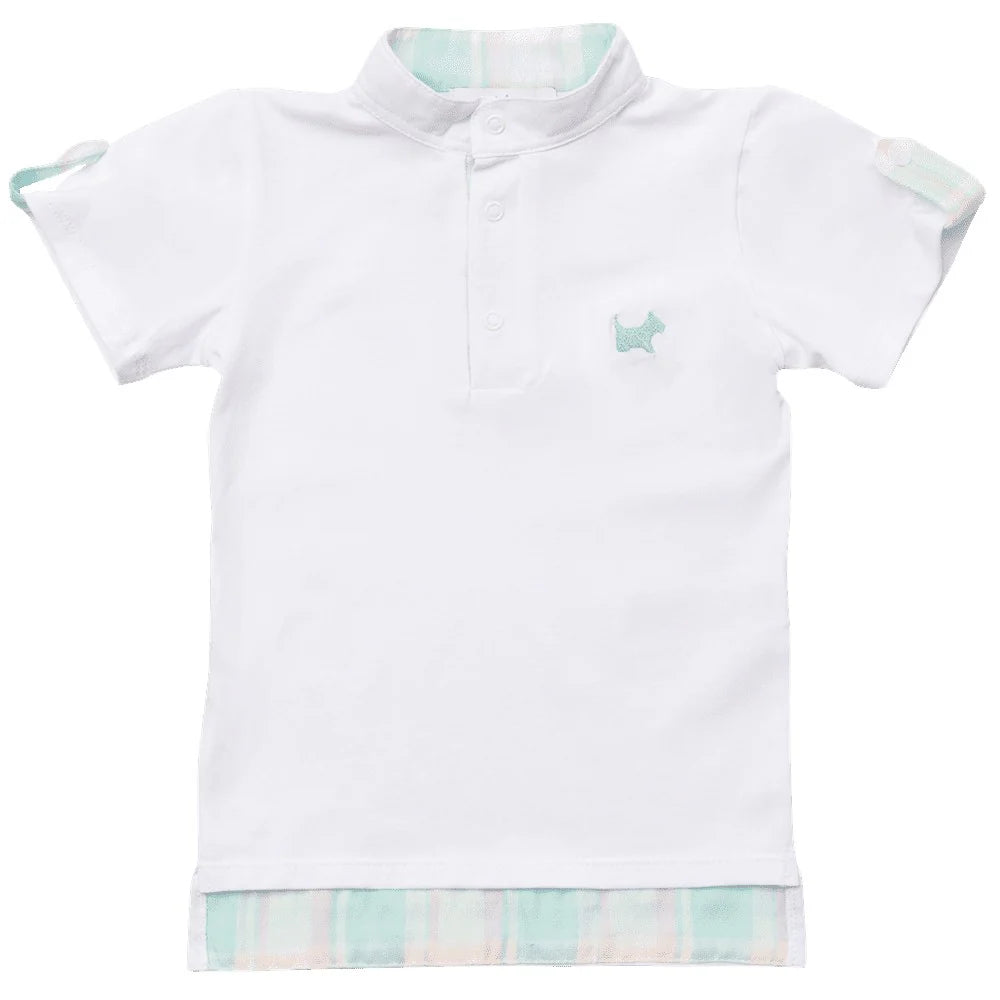 SAL & PIMENTA : Blue Gingham Boy polo