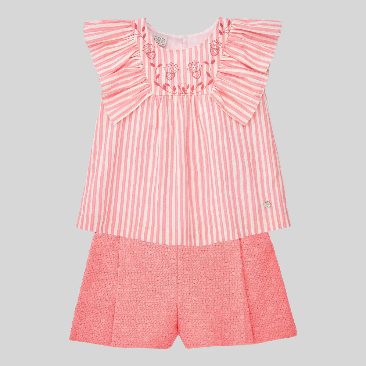 PAZ RODRIGUEZ : GIRLS PINK SHORT SET