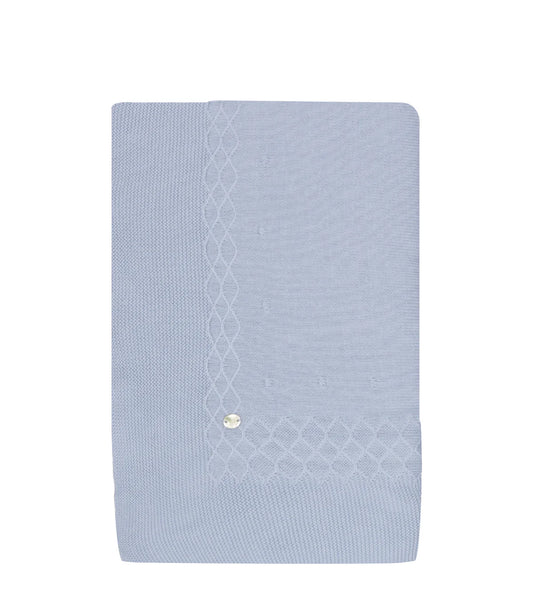 PAZ RODRIGUEZ: “VENTO” Sky Blue Knit Blanket