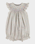 LULI & ME : FLORAL PRINT SMOCK BUBBLE LILAC