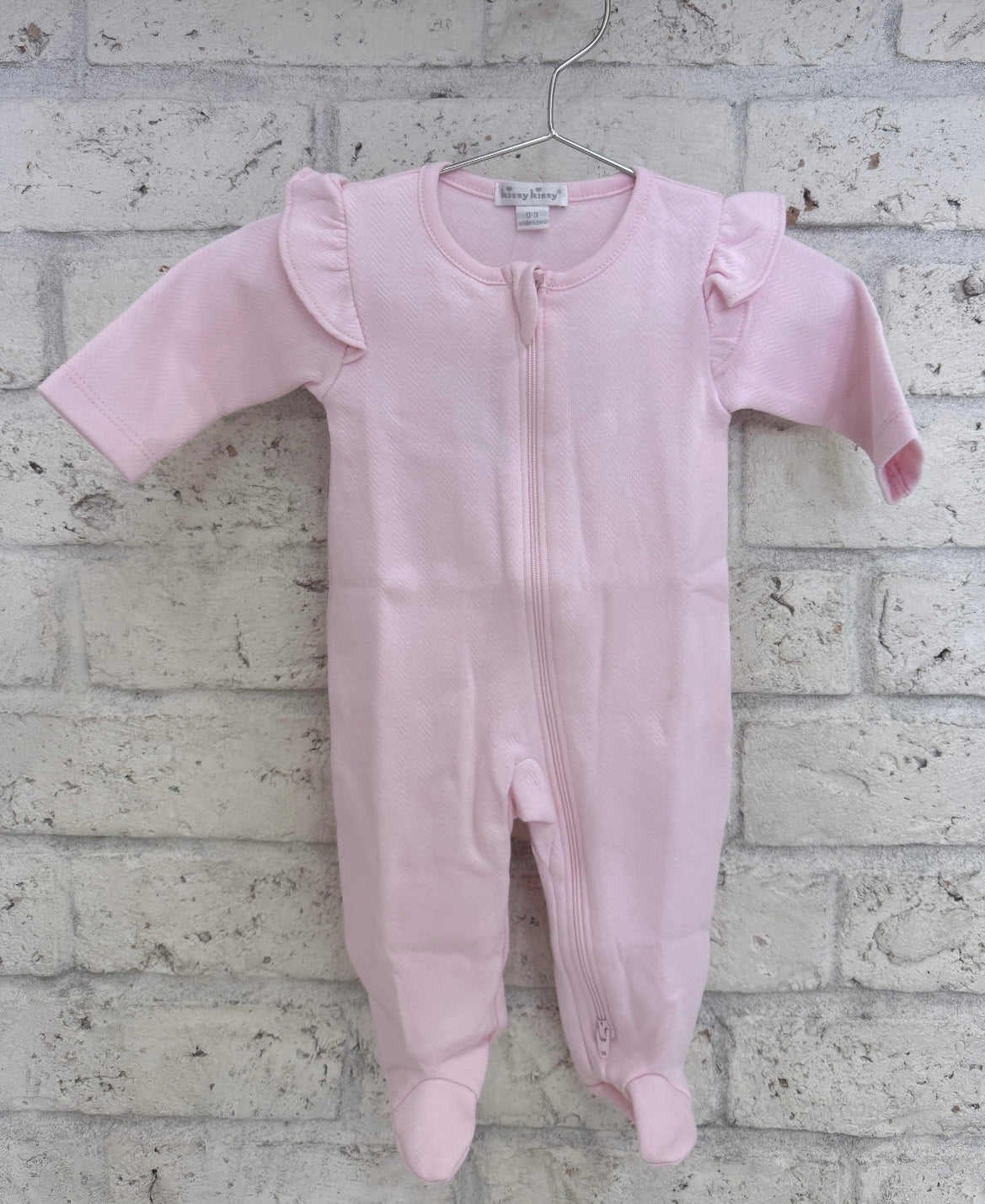 KISSY KISSY: Sweet Homecoming Jacquard Footie w/ Zip